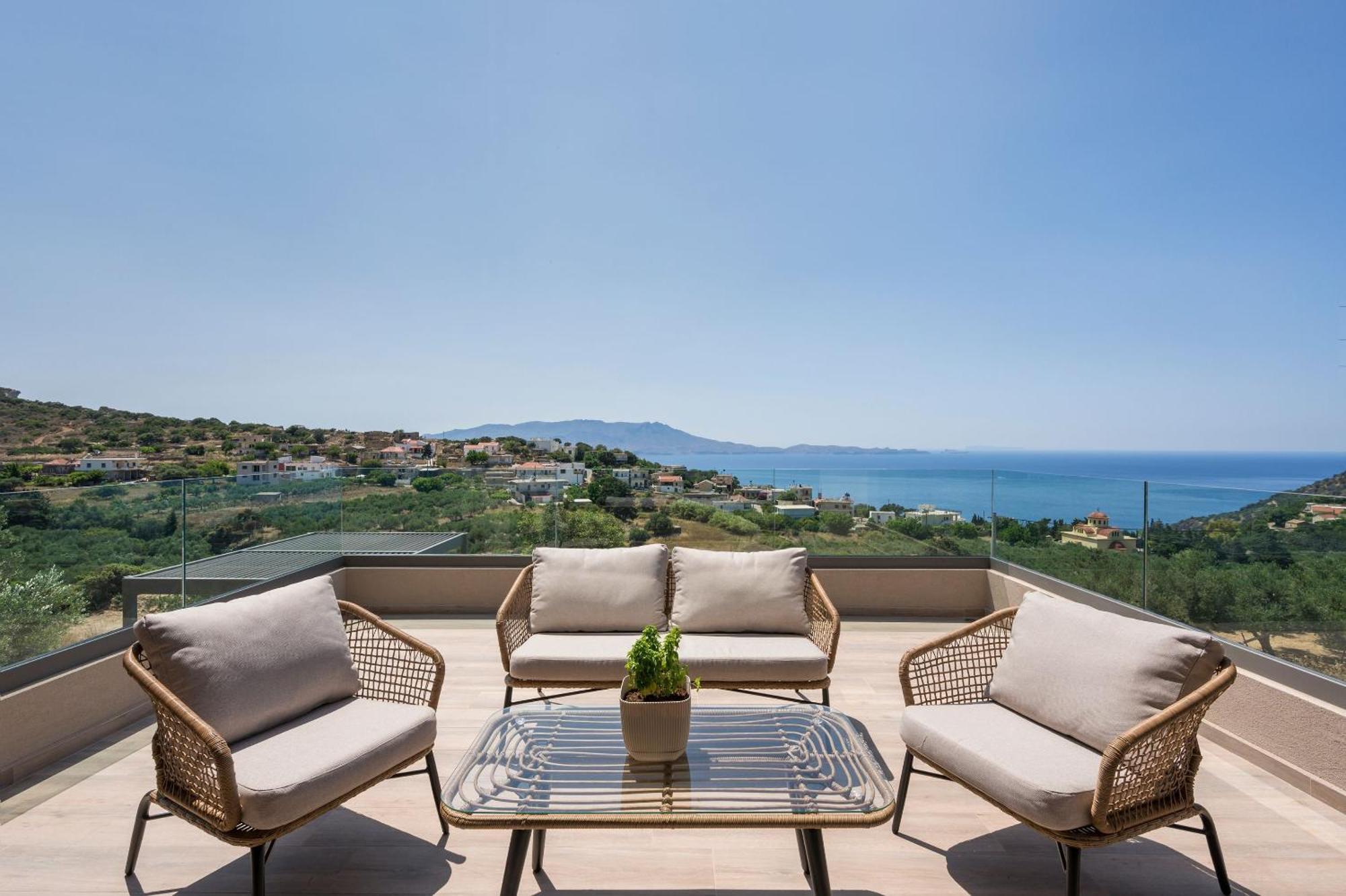Villa Ekphrasis With Sea View And Jacuzzi Ravdhoúkha Zewnętrze zdjęcie